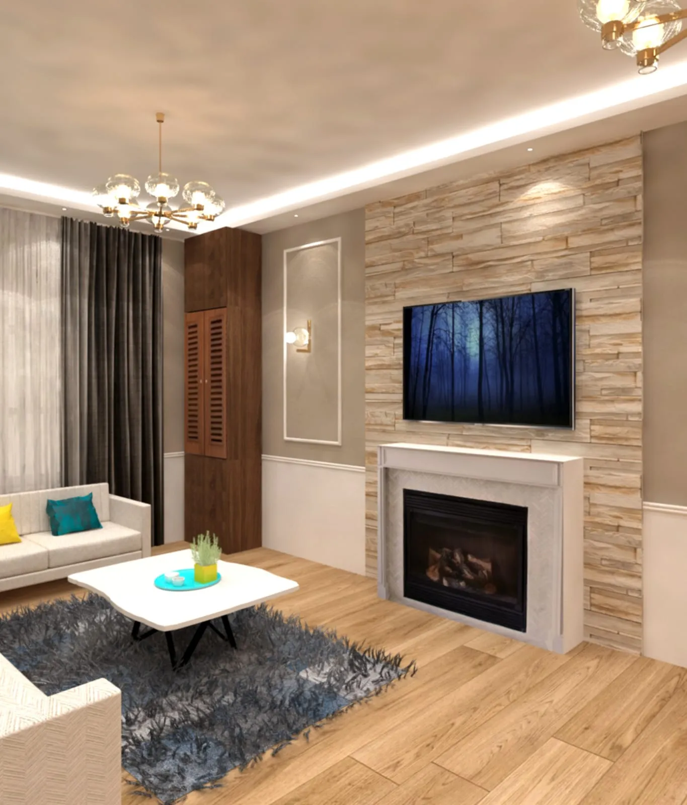 Kairospaces tv-unit-living interior design project